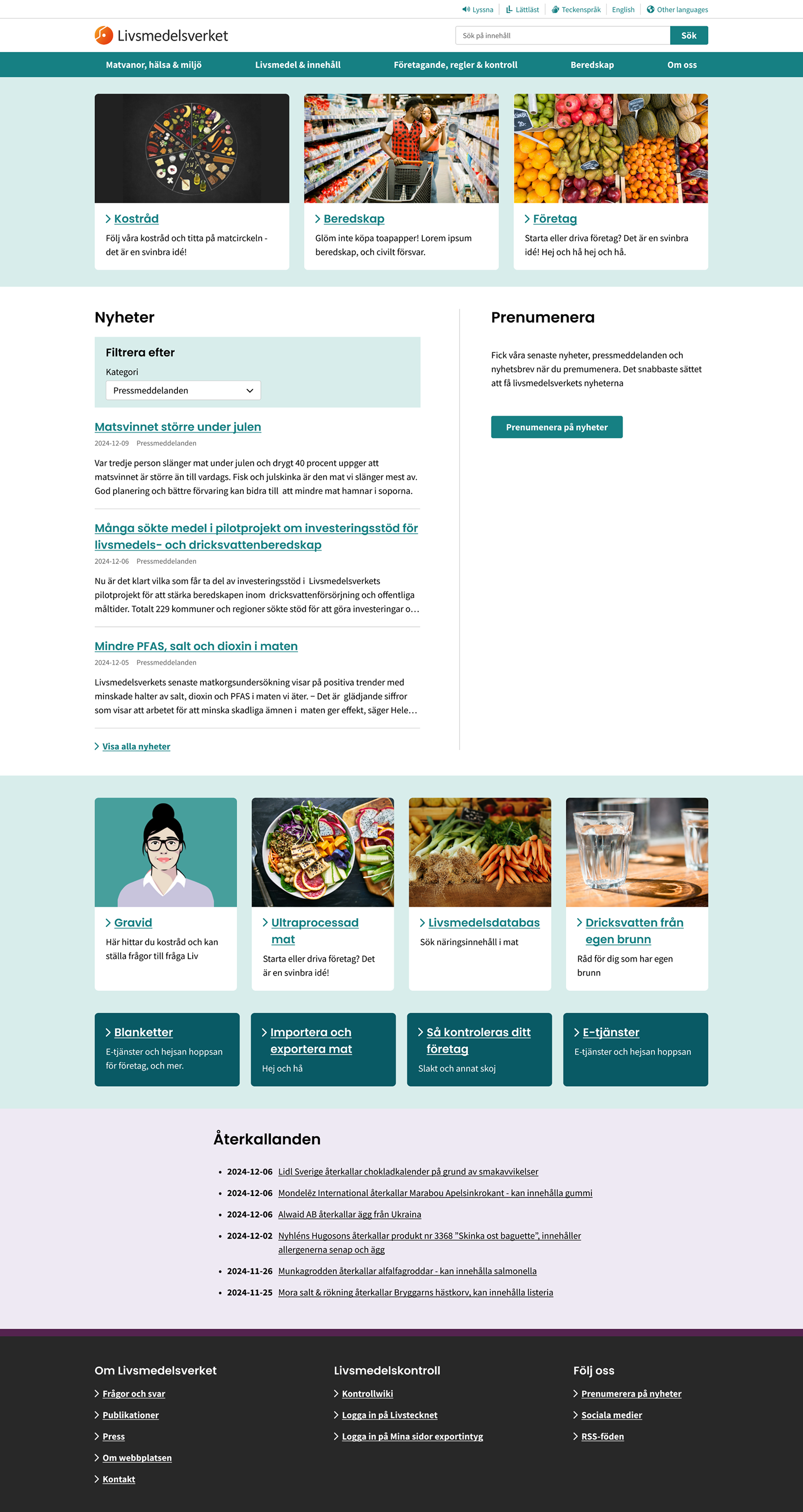 image of the third part of the start page sketch. It has 4 columns and two rows of teasers. The top row the teasers are tiles with an image and text underneath. The bottom row has a solid background and text.